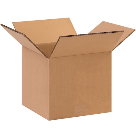 10 in x 10 in x 8 in Shipping Box, Kraft, Corrugate, Double Wall, 48 ECT