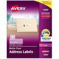Laser Label, 2 5/8 in Label W, 1 in Label H, 30 Labels per Sheet Clear