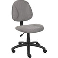 B315 Posture Deluxe Office Task Chair, Gray Back, 25 in W 25" L 40" H, Armless, Tweed Seat