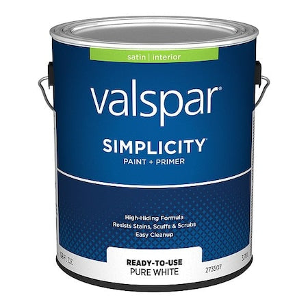 Exterior Paint, Pure White, 1 gal, Satin