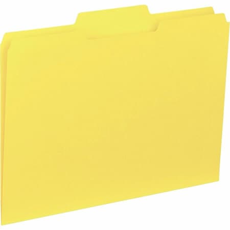 File Folder, Yellow, Paperboard, PK100