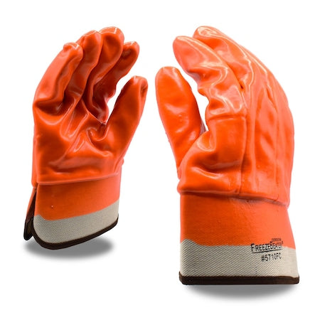 Leather Glove, Double Dipped, Orange, PK12