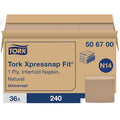 Disposable Napkins, Interfold, Brown, PK36
