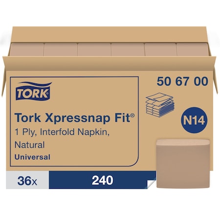 Disposable Napkins, Interfold, Brown, PK36