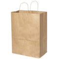Shopping Bag Flat Bottom, Bistro Brown, Paper Twist Handles, Pk250