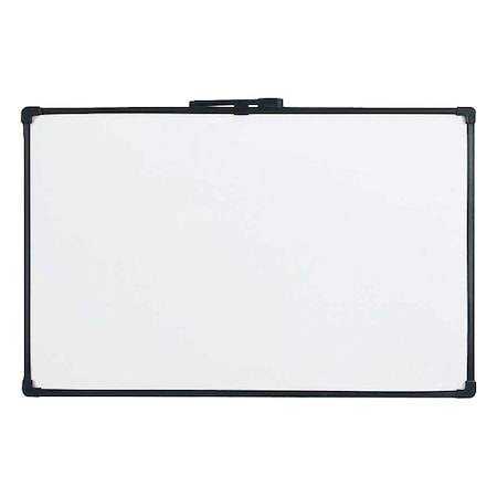Dry Erase Board, Melamine, 11 in, 17 in, Vinyl Frame, White, Gloss
