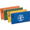 Zipper Bags, Canvas Tool Pouches, Olive/Orange/Blue/Yellow, 4-Pack