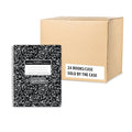 Case of Signature Black Marble Comp Notebooks, WB Spiral, 70 sht Premium 20 lb Paper, 9.75"x7.5", PK24