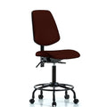 Medium Bench Chair No Arms, 23"" to 31"" Height, Vinyl, Burgundy