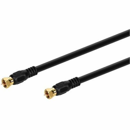 Coaxial Cable, RG-6,10 ft., Black