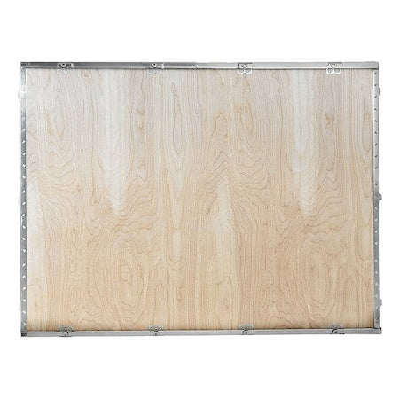 23 3/16 in x 23 3/16 in x 23 3/16 in Shipping Crate, Brown, Steel, Plywood