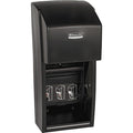 Vertical Single Roll Toilet Paper Dispenser (09021), Black, 6.0" x 13.6" x 6.6" (Qty 1)