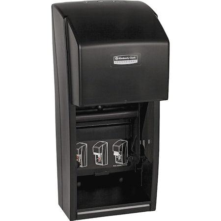 Vertical Single Roll Toilet Paper Dispenser (09021), Black, 6.0" x 13.6" x 6.6" (Qty 1)