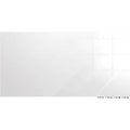 Dry Erase Board, Glass, 24 in, 36 in, No Frame Frame, White, Gloss