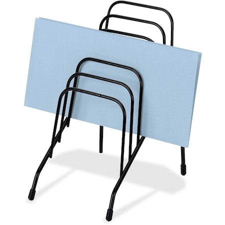 Step File, Black, Steel, 4 3/8 in W, 6 1/2 in L, 7 3/4 in H, 6 Number of Compartments
