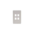Hubbell 4-Socket IFP14OW Faceplate - 4 x Socket(s) - 1-gang - Office White
