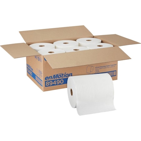 enMotion Hardwound Paper Towels, 1 Ply, Continuous Roll Sheets, 800 ft, White, 6 PK