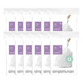 15 gal Custom Fit Trash Bags, 1.18 mil, White