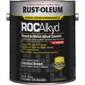 Interior/Exterior Paint, High Gloss, Oil Base, Chestnut Brown, 1 gal