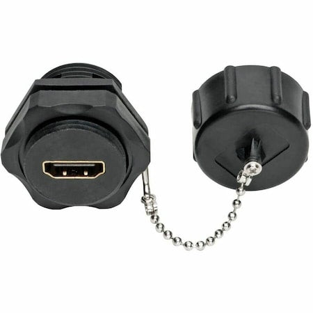 HDMI Coupler with Ethernet Industrial IP67 Rated Dust Cap F/F 4K