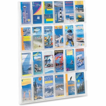 Literature Rack, 41" H, Clear