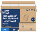 Multifold Paper Towel Sheets, 2 Ply, 135 Sheets, White, 16 PK