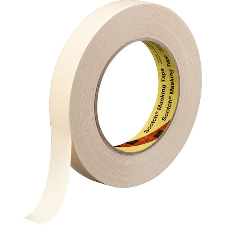 Painter's Tape, 24 mm W x 55 m L, 6.3 mil Thick, Tan, Rubber Adhesive, 36 PK