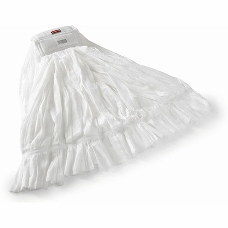 5 in String Wet Mop, 24 oz Dry Wt, Clamp On Connection, Cut-End, White, Polyester