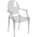 Shirley Ghost Chair with Arms in Transparent Crystal