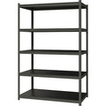 3200 Riveted Steel Shelving 5-Shelf Unit, 24D x 48W x 72H, GunGray/Black