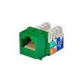 Datacom Jack, Cat6, Punch Down, Green