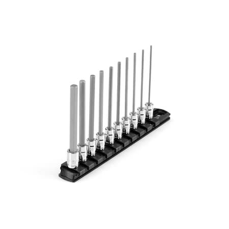 1/4 in Drive Socket Bit Set, SAE, 10 pcs