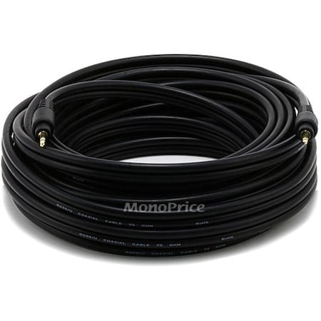A/V Cable, 3.5mm M/M cable, Black, 35ft