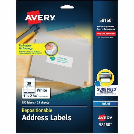 Repositionable Address Labels, PK750