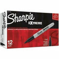 Extreme Marker, Black, Fine Tip, Capped, 12 PK