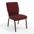 Burgundy Fabric Church Chair, PK4