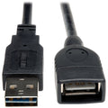 Reversible USB Extension Cable, Blck, 6 ft
