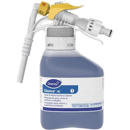 Liquid Glass and All Purpose Cleaner, 1.5L, Blue, Unscented, Hose End Connection Bottle, 2 PK