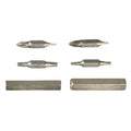 Driver Bit Set, 10 pcs, Steel, Shank-1/4"