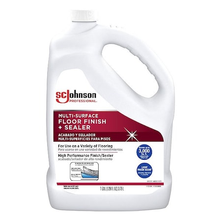 Floor Finish, Liquid, 1 gal, Bottle, PK4