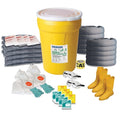Spill Kit, 20 gal Volume Absorbed per Kit, 30 gal Capacity, Drum