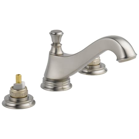 Cassidy Two Handle Widespread Bathroom Faucet - Low Arc Spout - Less Handles