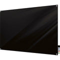 Dry Erase Board, Glass, 24 in, 36 in, No Frame Frame, Black, Gloss