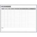 Planning Board, Plastic, 48 1/2 in, 96 1/2 in, Aluminum Frame, White/Gray, Matte