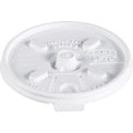 Lid for 8 oz. Hot Cup, Flat, Lock Back Tear Tab, White, Pk1000