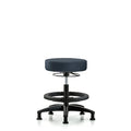 Vin Stool without Back-Med Bench Ht with Black Foot RingandStat Glides in Imp Blue Trailblazer Vin