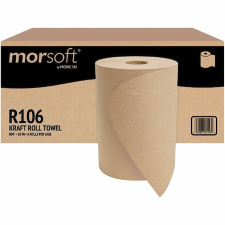 Hardwound Roll Towel Kraft 10in, 1, PK6