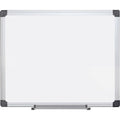 Dry Erase Board, Steel, 23 39/64 in, 35 13/32 in, Aluminum Frame, White, Matte