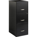 3 Drawer Vertical File Cabinet, Black, Letter