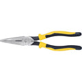8 9/16 in J203 Needle Nose Plier, Side Cutter Plastic Dipped Handle